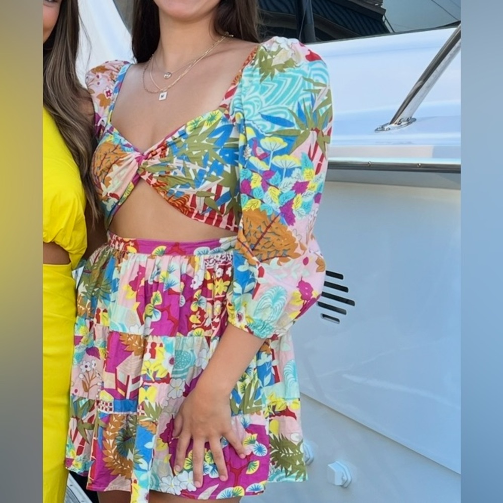 Vibrant Patchwork Mini Dress